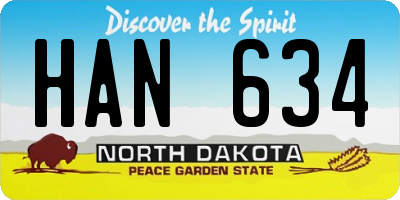 ND license plate HAN634