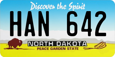 ND license plate HAN642