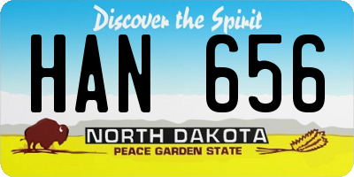 ND license plate HAN656