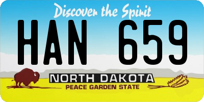 ND license plate HAN659