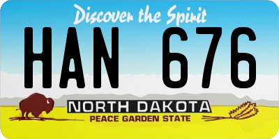 ND license plate HAN676