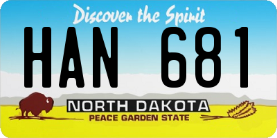 ND license plate HAN681