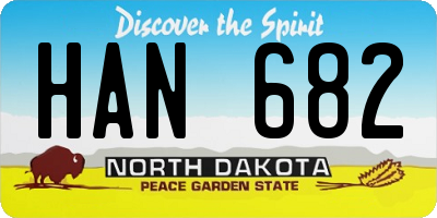 ND license plate HAN682