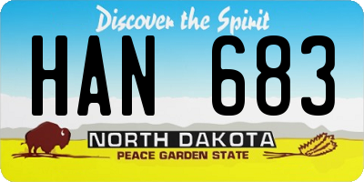 ND license plate HAN683