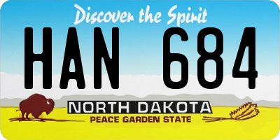 ND license plate HAN684