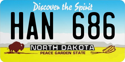 ND license plate HAN686