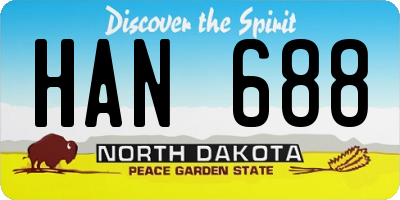 ND license plate HAN688