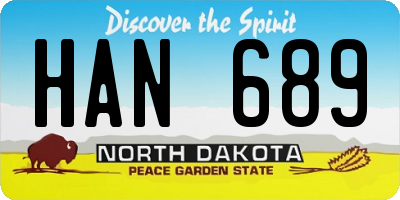 ND license plate HAN689