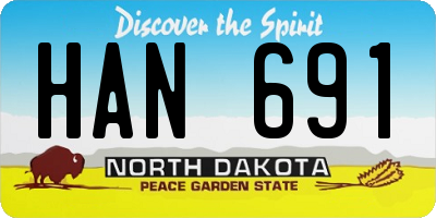 ND license plate HAN691