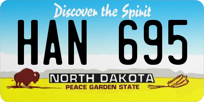 ND license plate HAN695