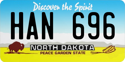 ND license plate HAN696