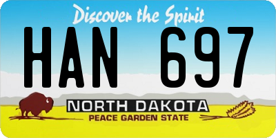 ND license plate HAN697