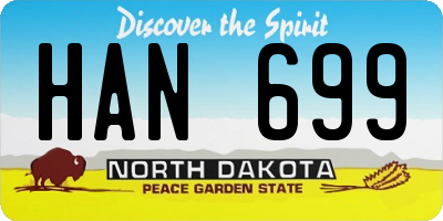 ND license plate HAN699