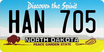 ND license plate HAN705