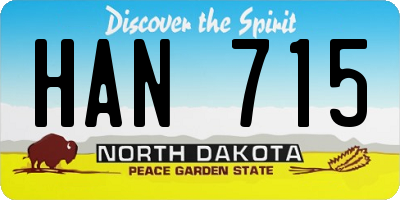 ND license plate HAN715