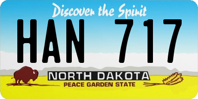 ND license plate HAN717