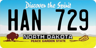 ND license plate HAN729