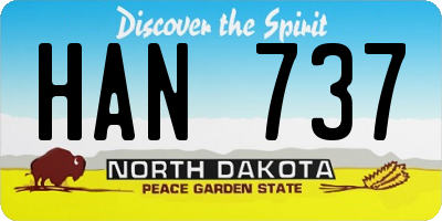 ND license plate HAN737