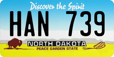 ND license plate HAN739