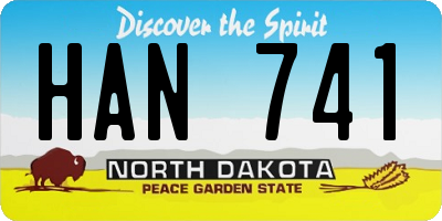 ND license plate HAN741