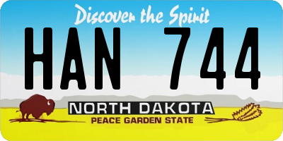 ND license plate HAN744