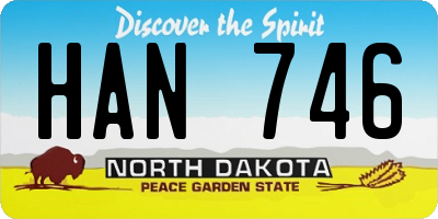 ND license plate HAN746