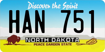 ND license plate HAN751