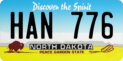 ND license plate HAN776