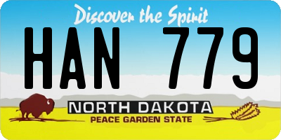 ND license plate HAN779