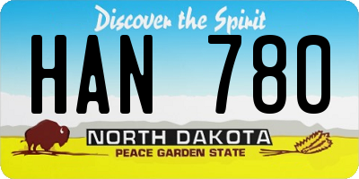 ND license plate HAN780