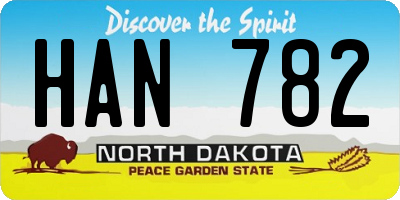 ND license plate HAN782