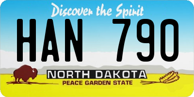 ND license plate HAN790