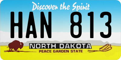 ND license plate HAN813