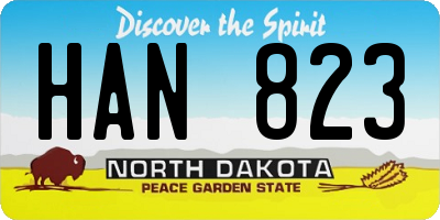 ND license plate HAN823