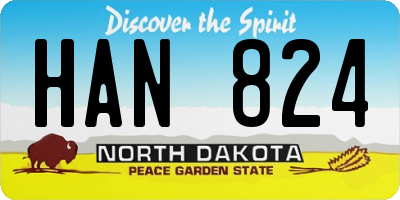 ND license plate HAN824