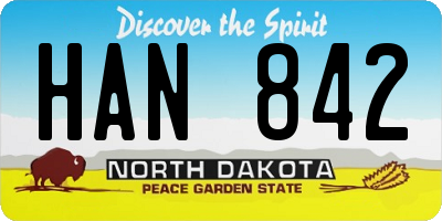 ND license plate HAN842