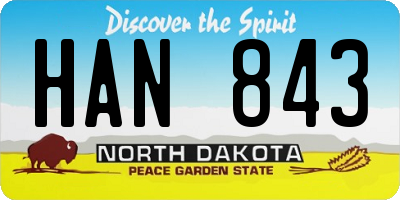 ND license plate HAN843