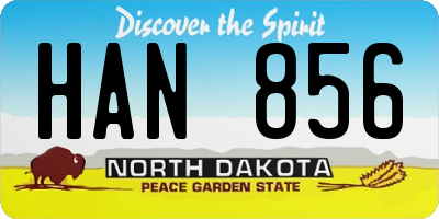 ND license plate HAN856