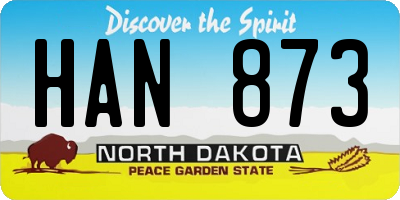 ND license plate HAN873