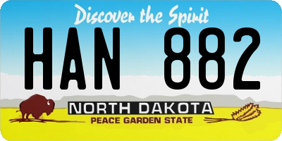 ND license plate HAN882