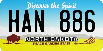 ND license plate HAN886