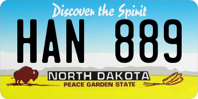 ND license plate HAN889