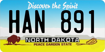 ND license plate HAN891