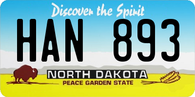 ND license plate HAN893