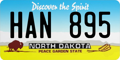 ND license plate HAN895