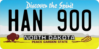 ND license plate HAN900