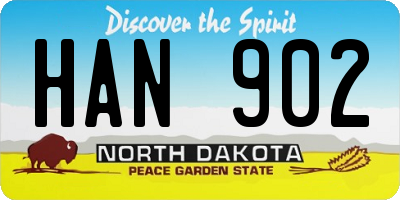 ND license plate HAN902