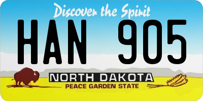 ND license plate HAN905