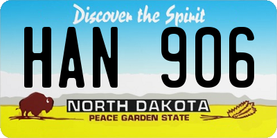 ND license plate HAN906