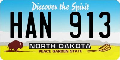 ND license plate HAN913